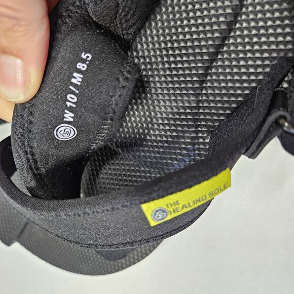 The Healing Sole Everett Sandals Women's 10 Men's 8.5 Black Adjustable Plantar - Picture 5 of 6